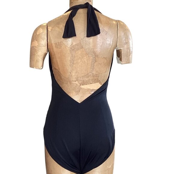 MIRACLESUIT Shaping Halter Neck Underwire Slimming 1-Piece Swimsuit 14 Black 72P - Picture 5 of 8